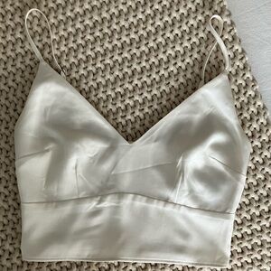Abercrombie & Fitch Satin Cropped Cami